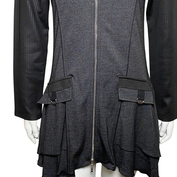 Dzhavael Couture Jacket Art To Wear Black Long Sleeve Full Zip Womens Size M - Picture 3 of 10